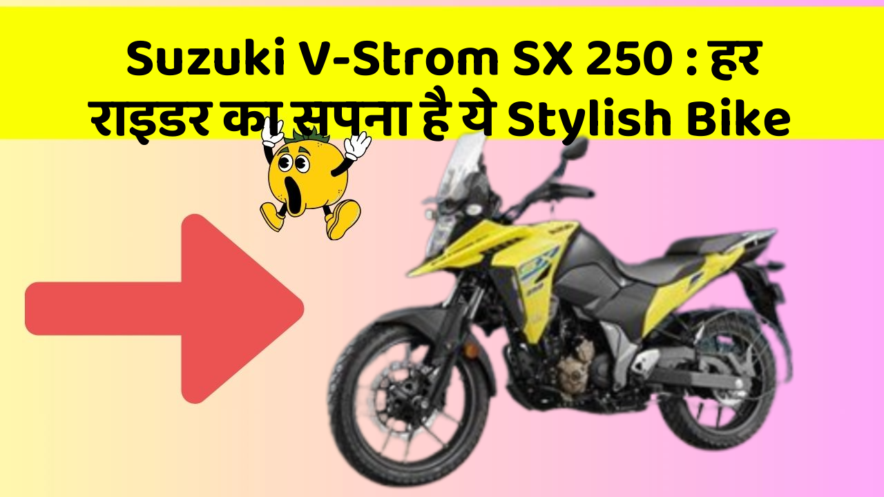 Suzuki V-Strom SX 250 : हर राइडर का सपना है ये Stylish Bike